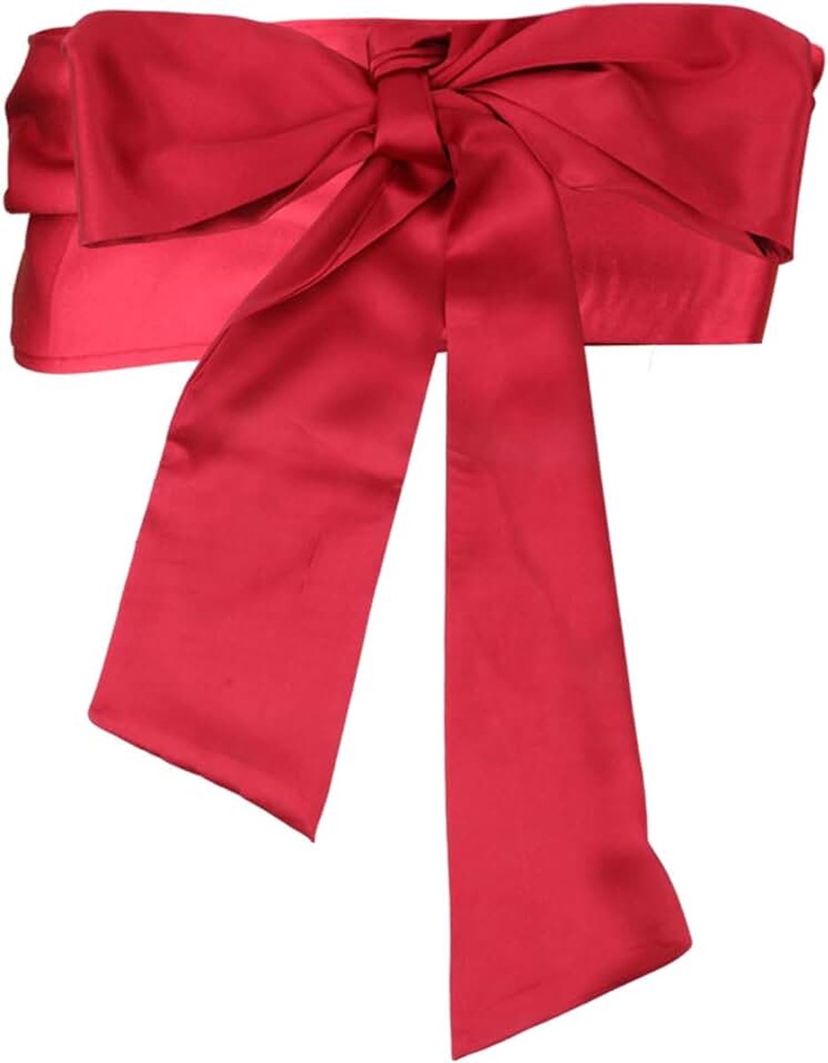 Satijnen Sjerp Riem, 9,5cm Brede Jurk Sjerp Bruids Sjerp Riem Satijnen Taille Riemen voor Vrouwen Feest Speciale Gelegenheid (Rood)