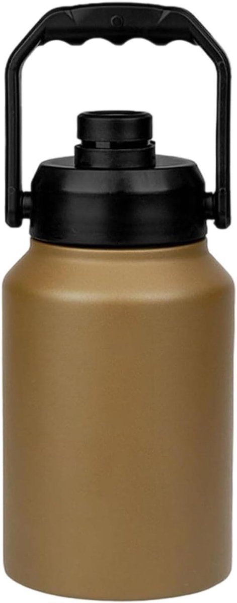 Ijsemmer Met Deksel - Waterkan Koeler - Dranken Koel Houden - Dubbellaagse Vacuümisolatie - 2L - Khaki