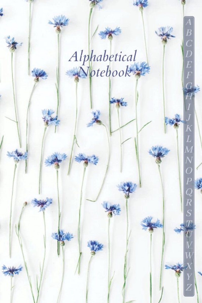 A5 Alfabetisch Index Notitieboek met Tabs - Lijnen - Bloemenprint