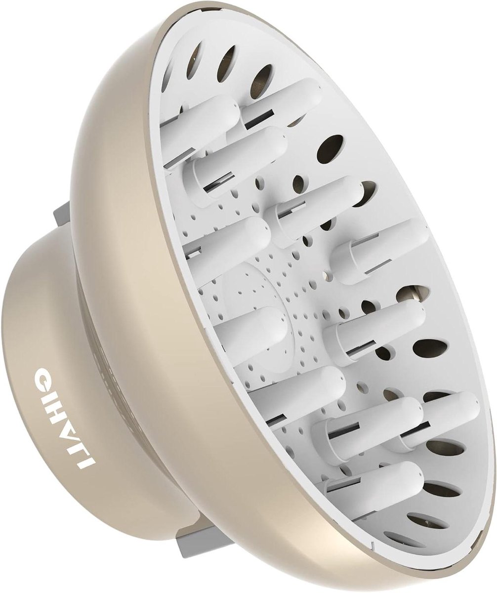 Haardiffuser Universeel - Krul diffuser Föhn opzetstuk - Krullen Stylen - Gepatenteerde Flex Klem - 44-66 cm - Goud