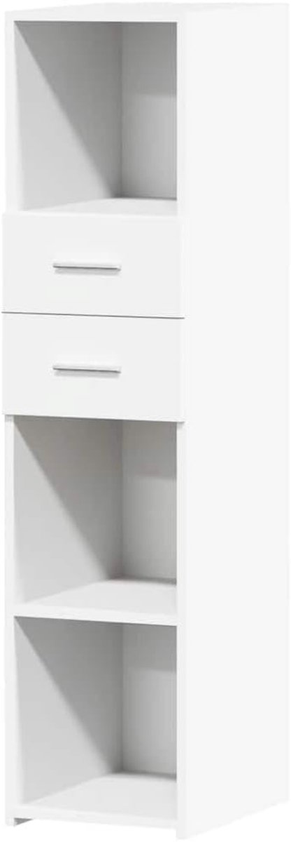 Opbergkast Hout - Meubelkast Dressoir - Huis Organiseren - Ruimtebesparend Design - 30x425x124 cm - Wit