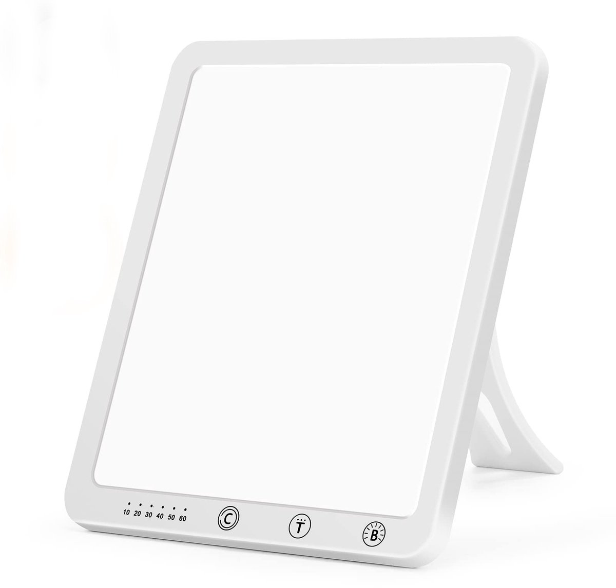LED-fluorescentielamp - Met timer en dimfunctie - 10.000 Lux - Stemmingstherapielamp - Seizoensgebonden affectieve stoornis - SAD-lichttherapielamp - Intelligente timer, driekleurige temperatuurregeling - Bionisch zonlicht - Wit