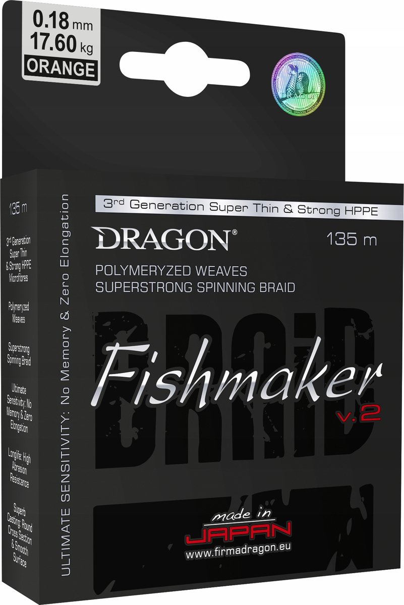 Dragon Fishmaker V.2 Grijze Vislijn - 0.08mm x 135m