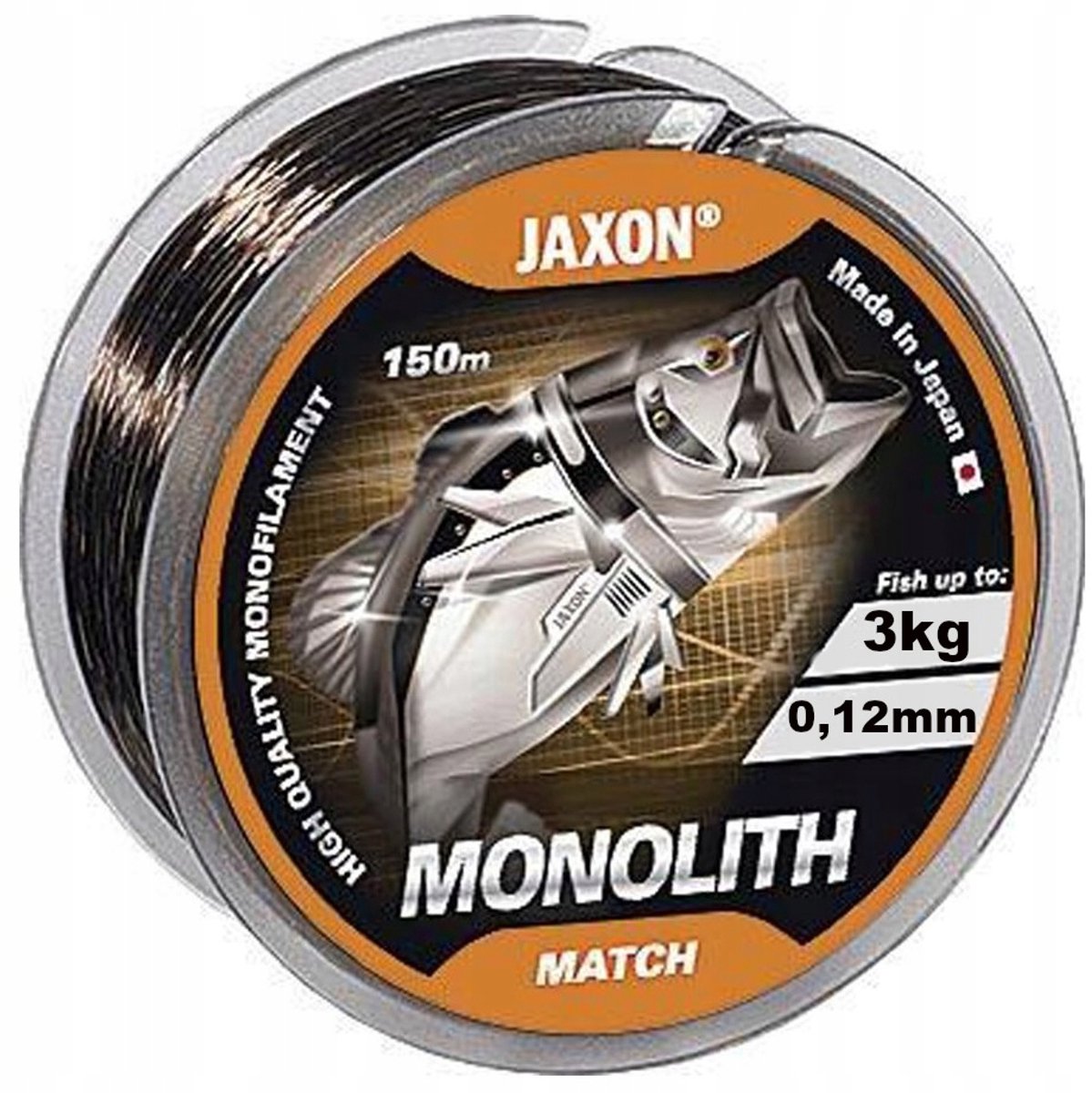 Jaxon Monolith Match Vislijn 150m 0,12mm 3kg Donkerbruin