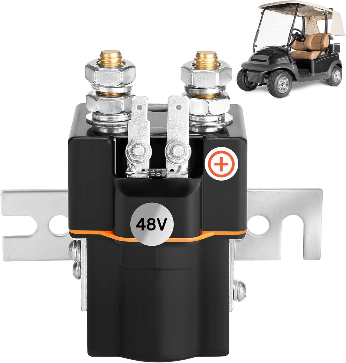 10L0L Golfkar Solenoïde, Gemakkelijk te installeren 48V Veiligheid Golf Buggy Solenoïde voor Club Car DS & Precedent 2000-up Elektrische Golfkar OEM # 1019087-01 101908701