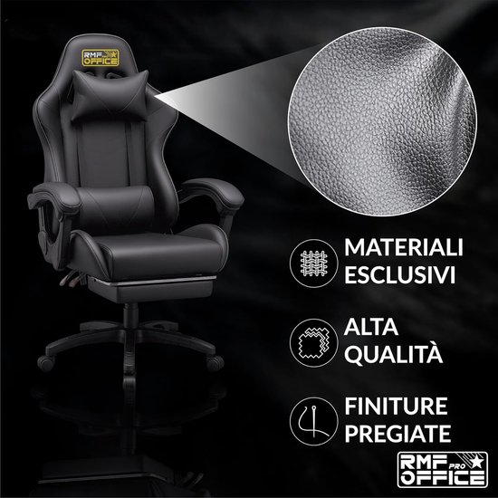 SnelShoppen - Professionele Gaming Stoel - Ergonomisch & Kantelbaar - Comfortabele Gaming Chair met Voetensteun - Draaivoordelen, Hoogte Verstelbaar, van snelshoppen — afbeelding 5