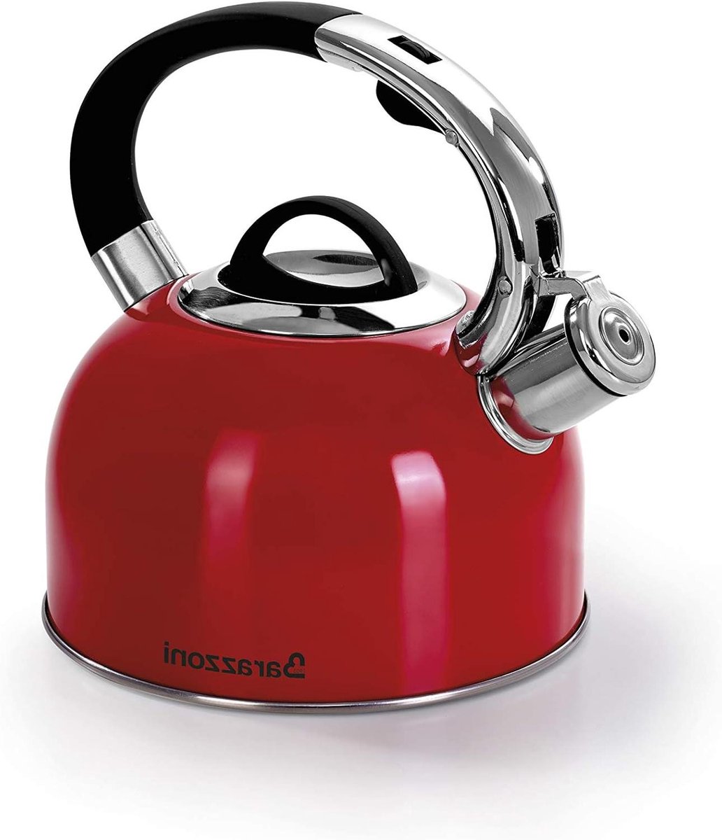 Waterkoker - Theepot - Water Koken - Geïntegreerde Fluit - 2.5 Liter - Rood Glanzend
