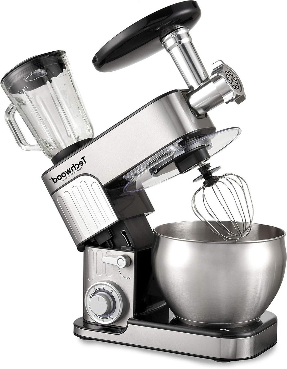 Keukenmachine - Multifunctionele mixer - Bakken en mixen - Krachtige 1300 Watt motor - 7 Liter kom - Roestvrij staal