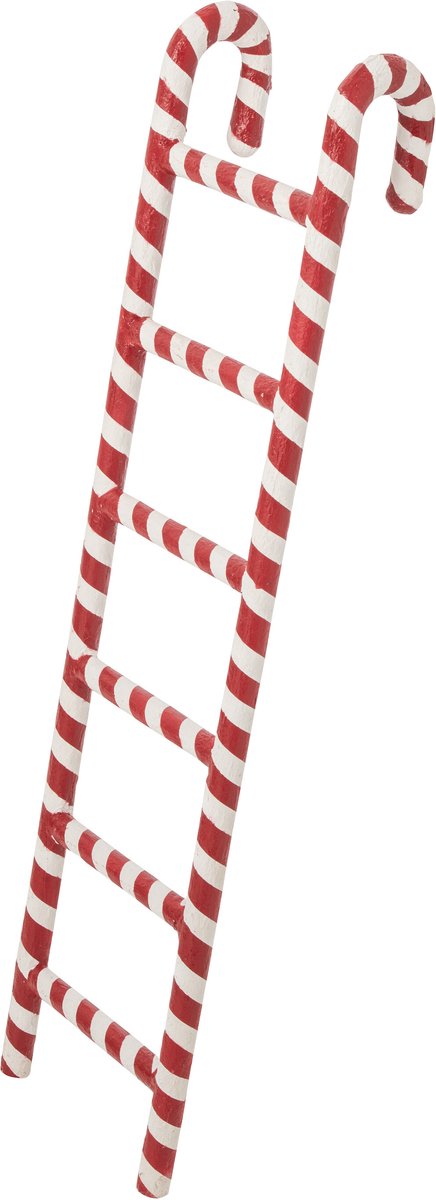 J-Line ladderrek - metaal - rood/wit
