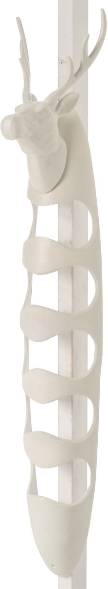 J-Line Wijnrek hert - aluminium - gebroken wit