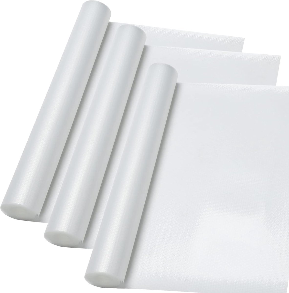 Lademat, 50 x 150 cm, set van 3 antislipmatten, kastpapier, afwasbaar, op maat te snijden, voor planken, kasten, laden, koelkast, thuis, kantoor, transparant