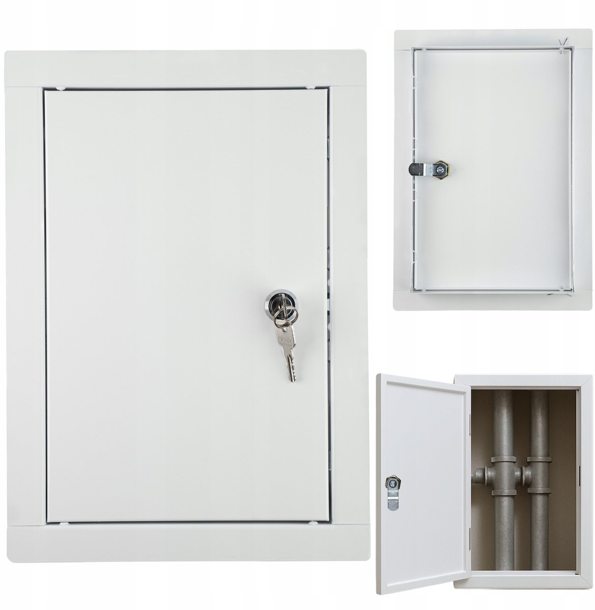 Witte Metalen Inspectieluik 40x60 cm met Sleuf