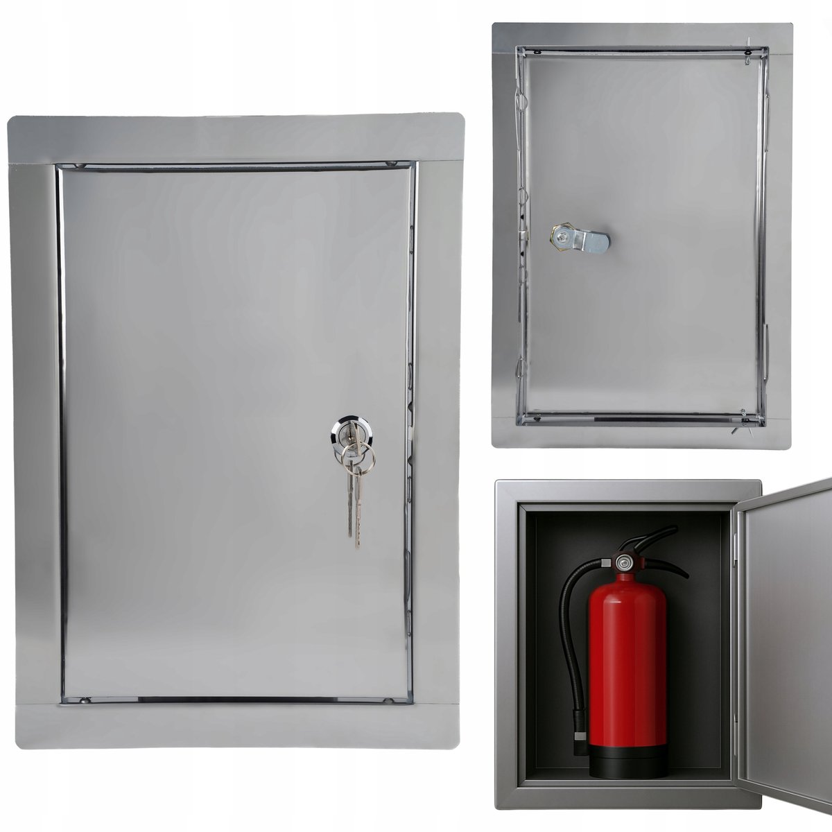 RVS Luik 10x15 cm met Slot - Toegangsdeur