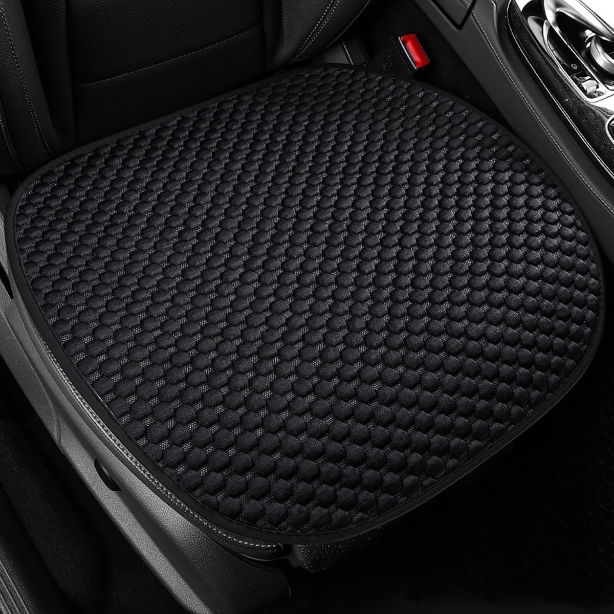 Ademend en Antislip Zitkussen voor Voorstoelen van Auto's - Bescherming voor SUV's en Meer (Zwart, 2 x Voorstoelen)