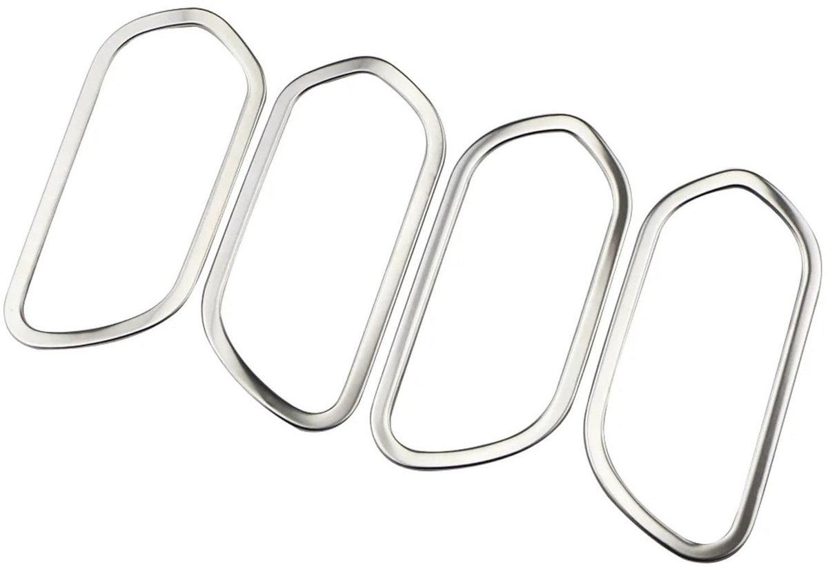 Auto Interieur Sticker Binnendeur Handvat Kom Ring Cover - Roestvrij staal