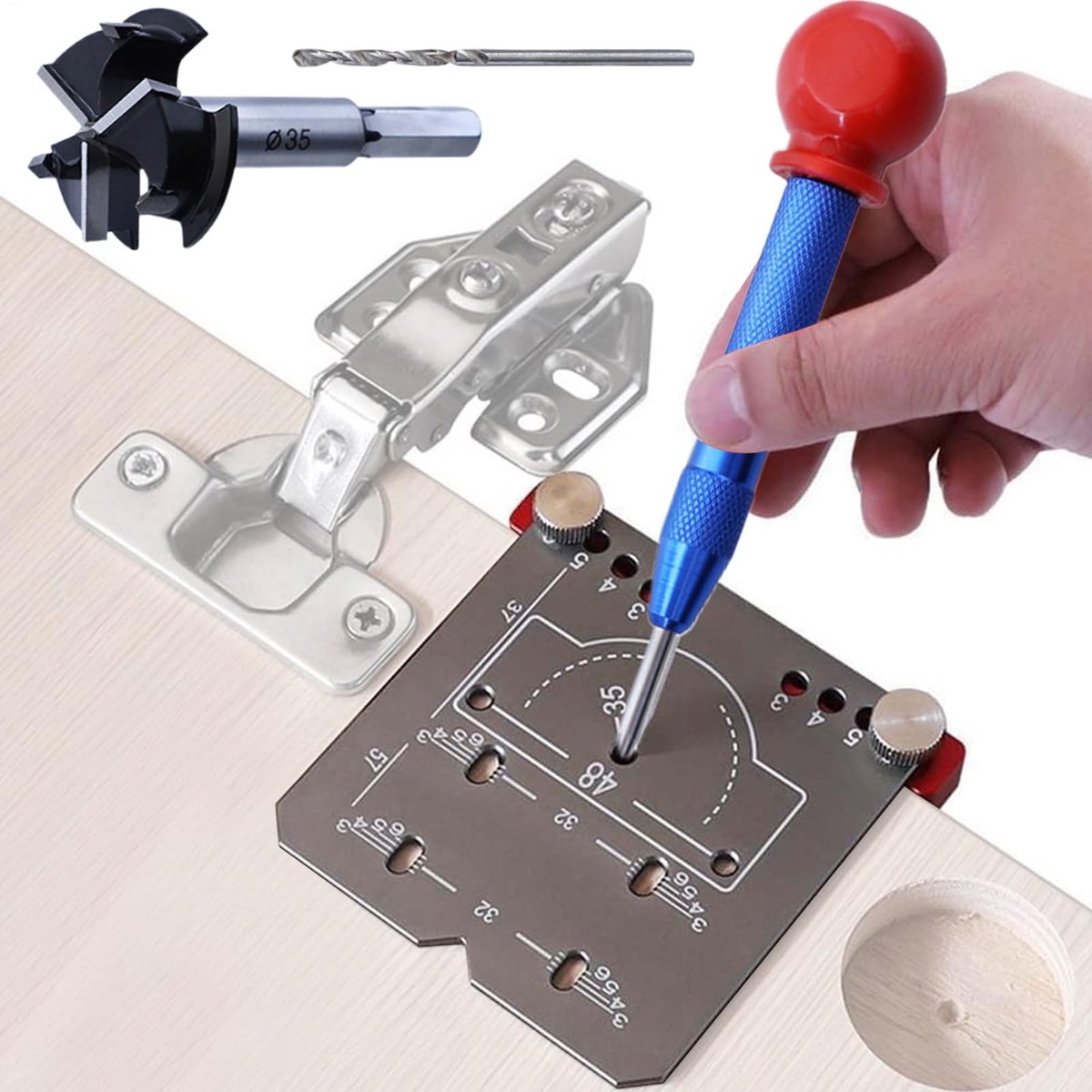 Cabinet Tape Drill Template - Precisie en verstelbaarheid voor meubelconstructie