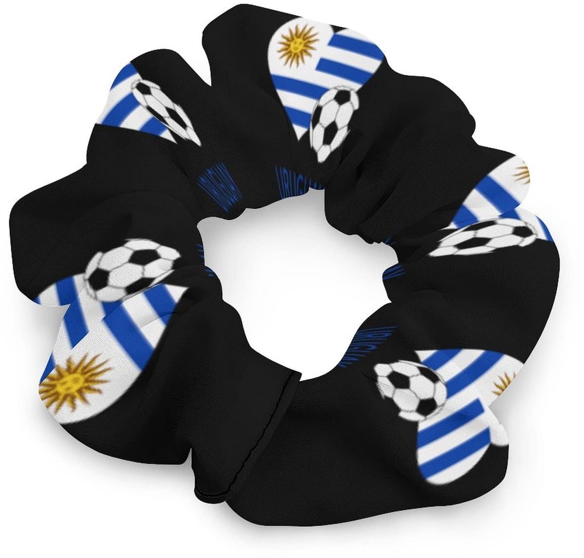 Haar Scrunchies - Elastisch Satijn - Voetbal Design