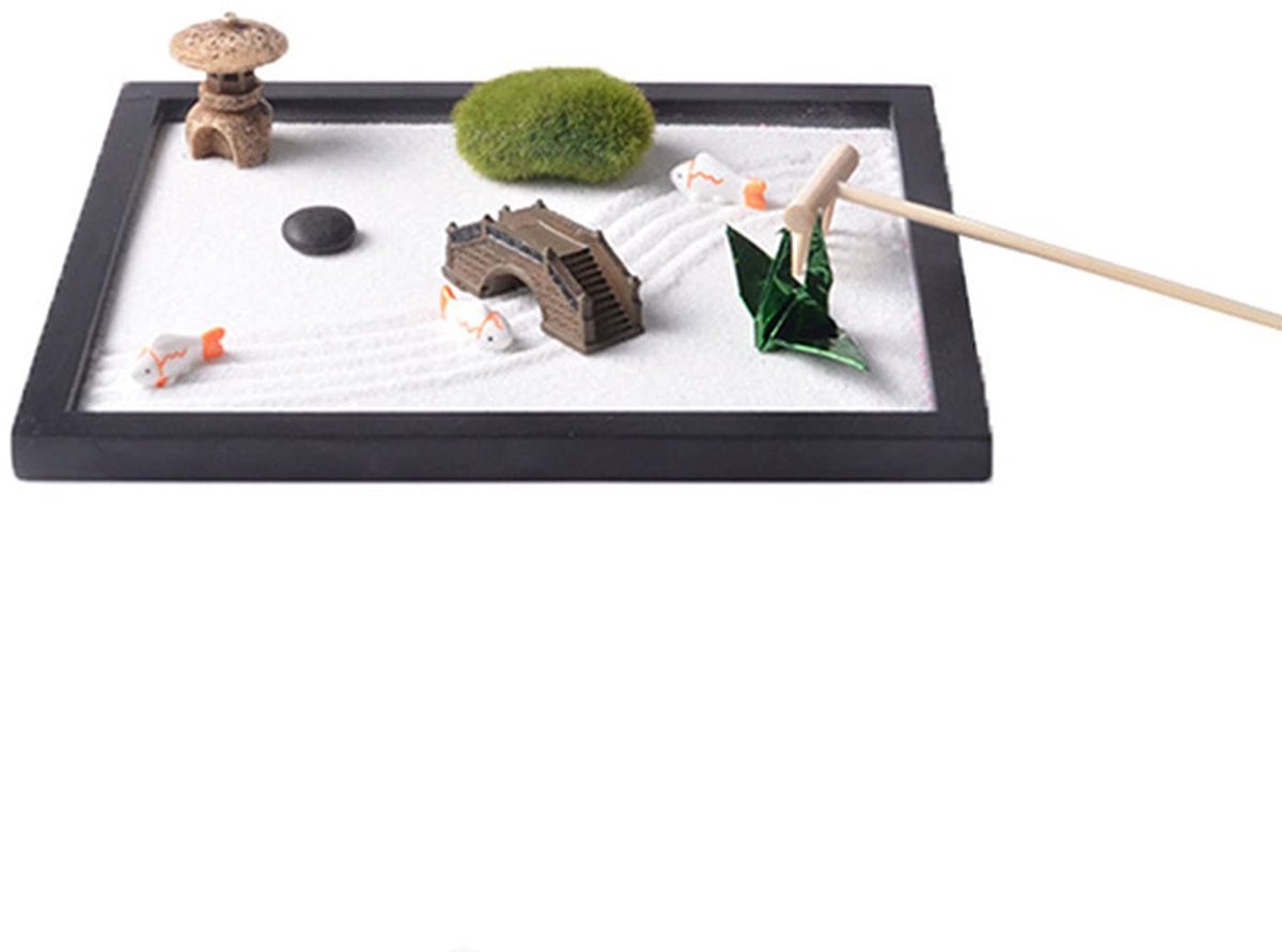 Mini Zen Tuin Kit - Inclusief Hark en Miniatuuraccessoires