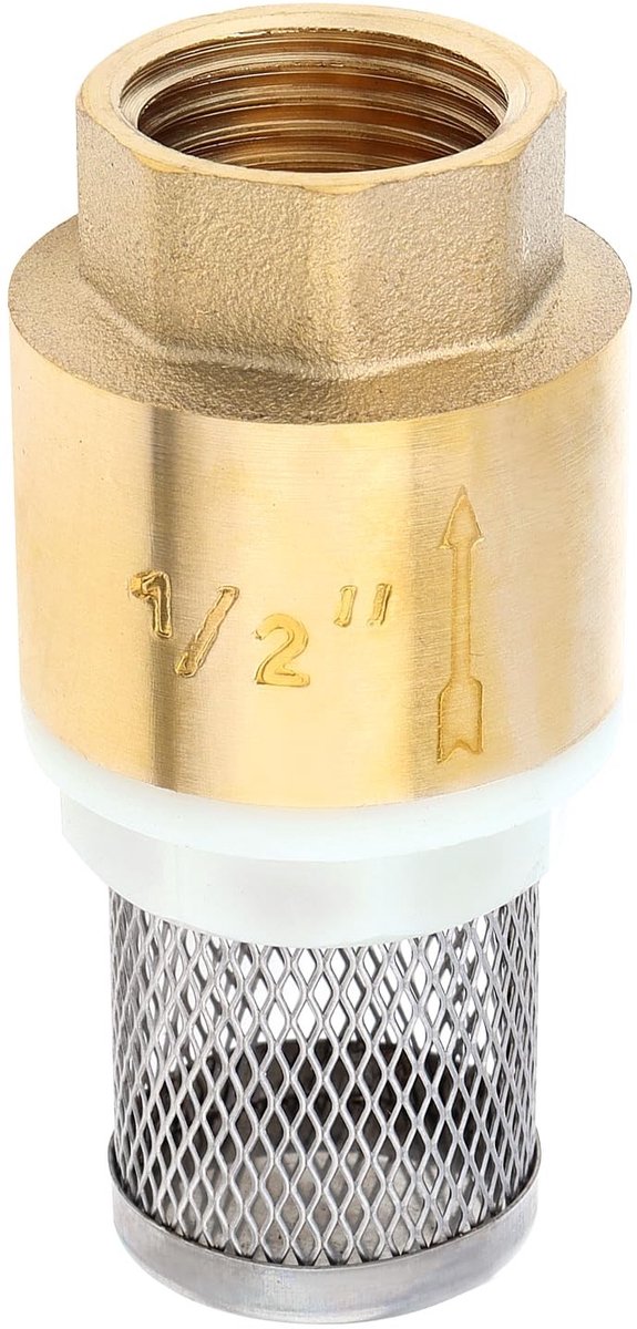 1/2" Messing Voetklep - Met Filter en Schone Waterpomp