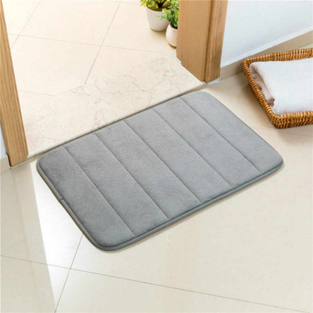 Antislip badmat - 40x120 cm - Grijs
