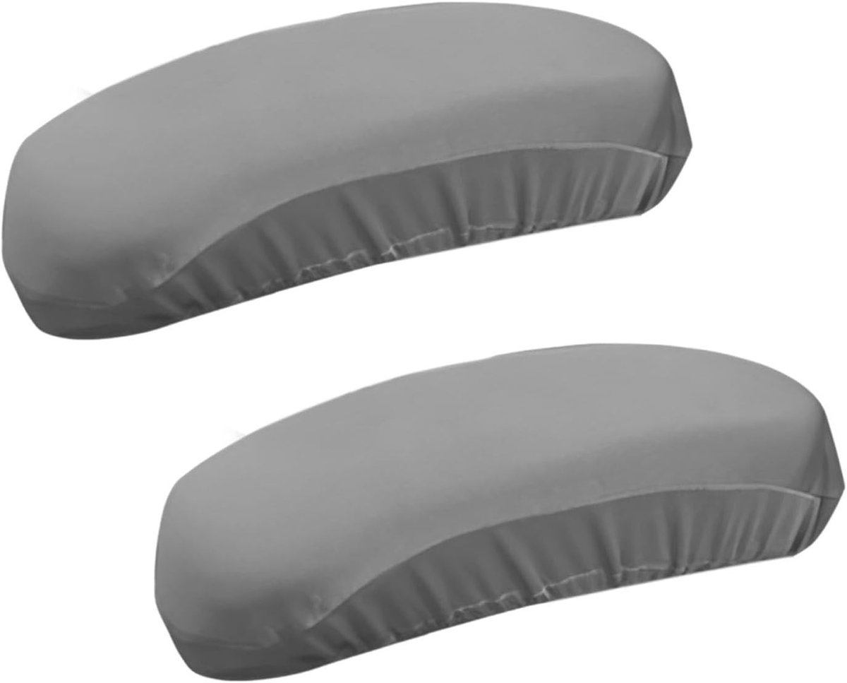 Verstelbare Armleuninghoezen voor Bureaustoelen - Rekbare Beschermhoezen voor Gaming en Kantoorstoelen - Comfort en Stijl (Grijs)