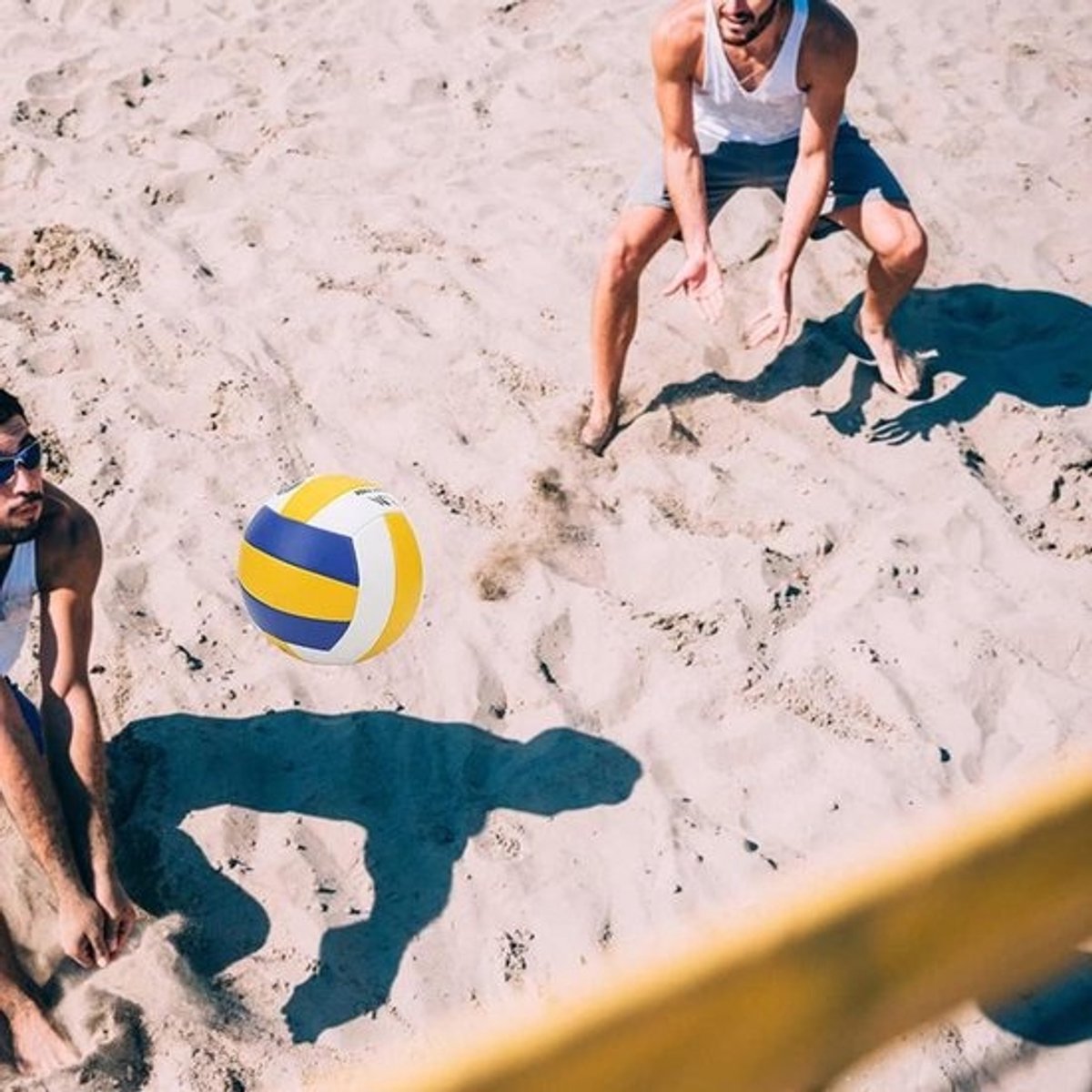 Volleybal - Sportbal Strandbal - Buiten Sporten - Machinaal Genaaid - Standaard Maat 5 - Blauw Roze