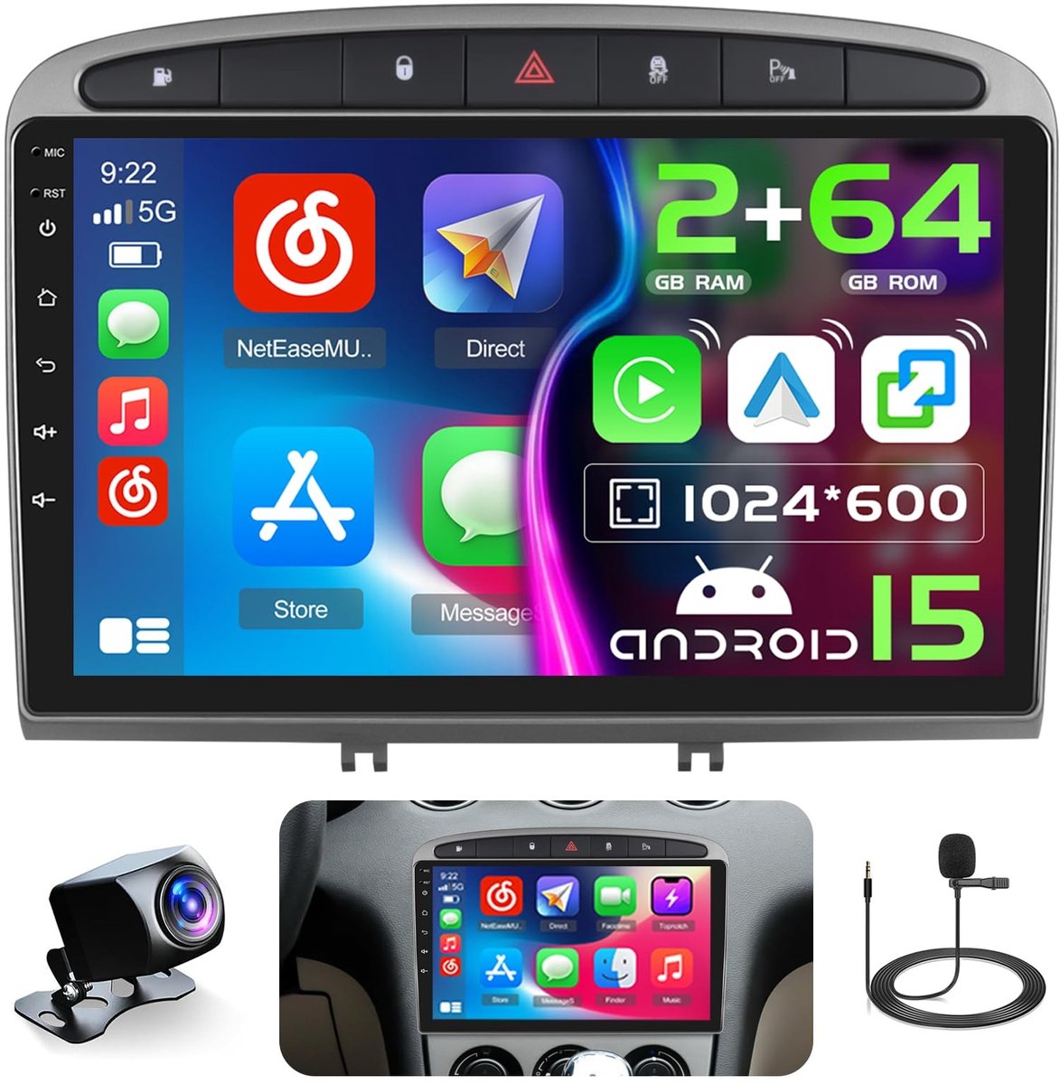 Auto Radio - Android 13 - 9 Inch Touch Screen