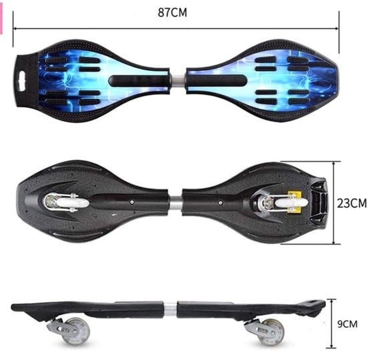 Waveboard met Licht - Rood
