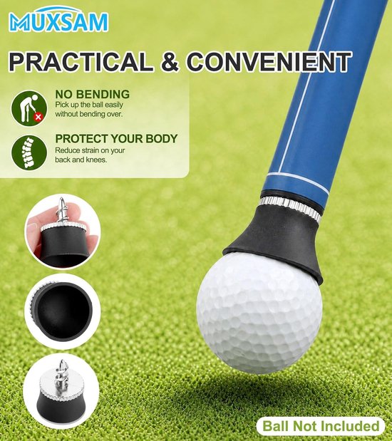 Golfbal Ophaalhulp van Rubber en Metaal - Ideaal Cadeau voor Golfliefhebbers, Compact en Lichtgewicht, 28 x 25 x 36 mm — afbeelding 4