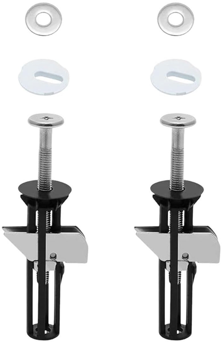 2 Stuks Toiletbrilscharnieren - Robuuste Bevestigingsschroeven met Expansieschijven