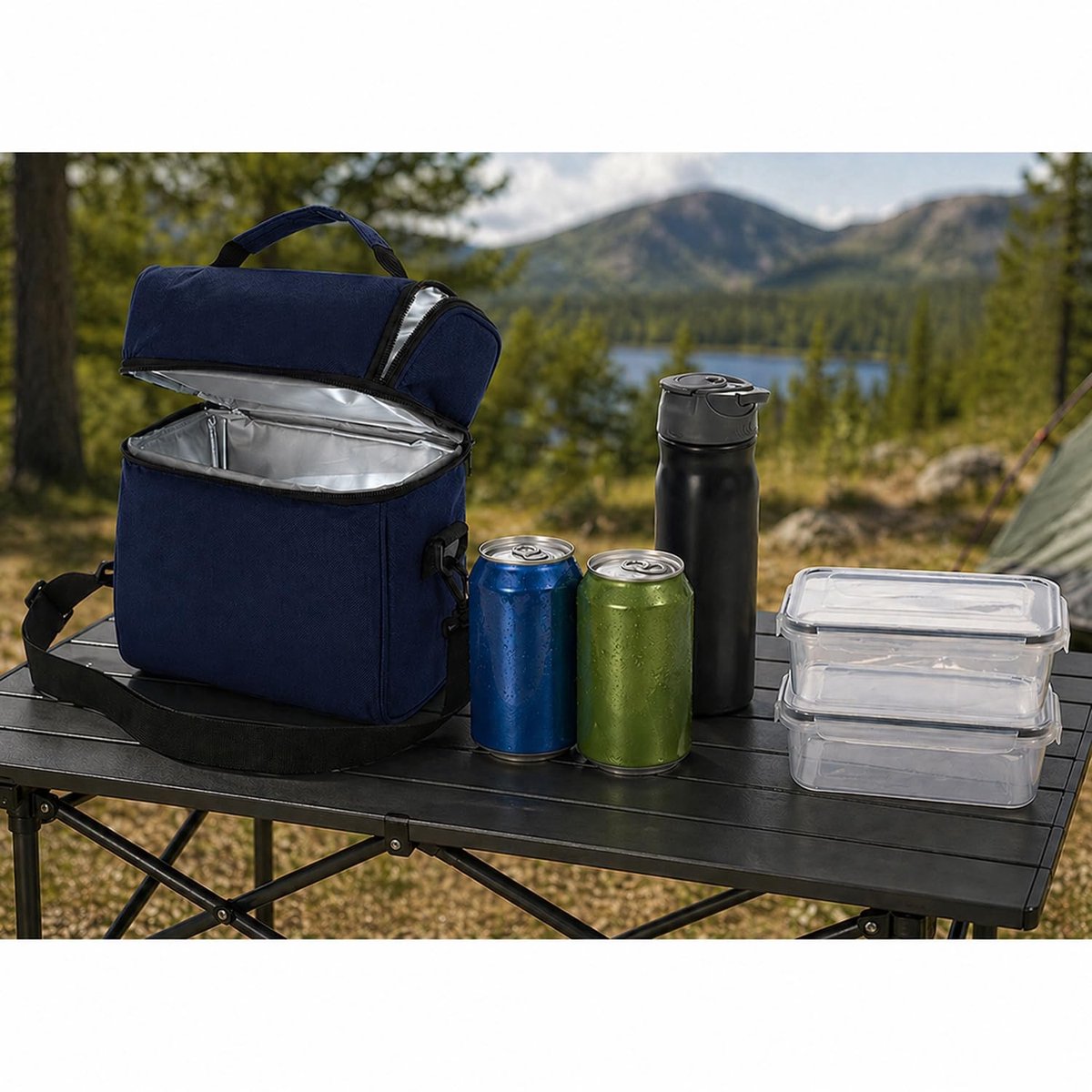 4-delige Koeltas Set - Blauw