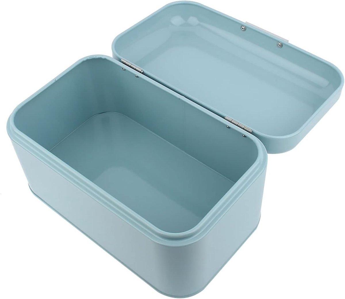 Metaal Brooddoos voor Aanrecht - Opbergcontainer voor Brood, Ideaal voor Vers Brood, Broodhouder met Deksel, 12x7.1x6.3in (Blauw)