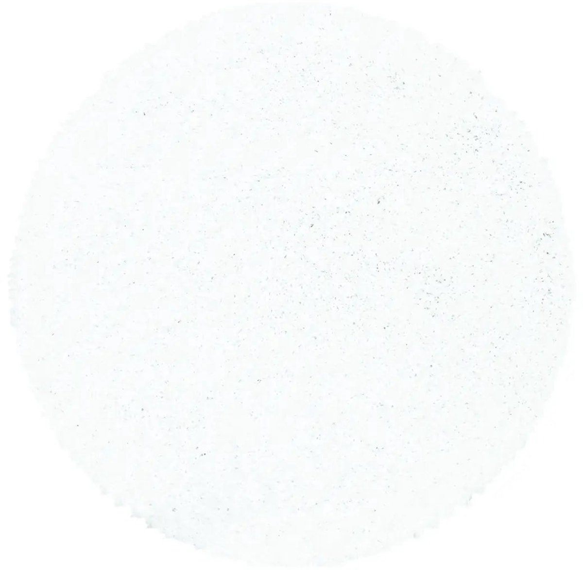 Dutch XXL Rond Hoogpolig Vloerkleed | Tapijt | Shaggy | Sydney | Uni | Wit | 80x80 cm
