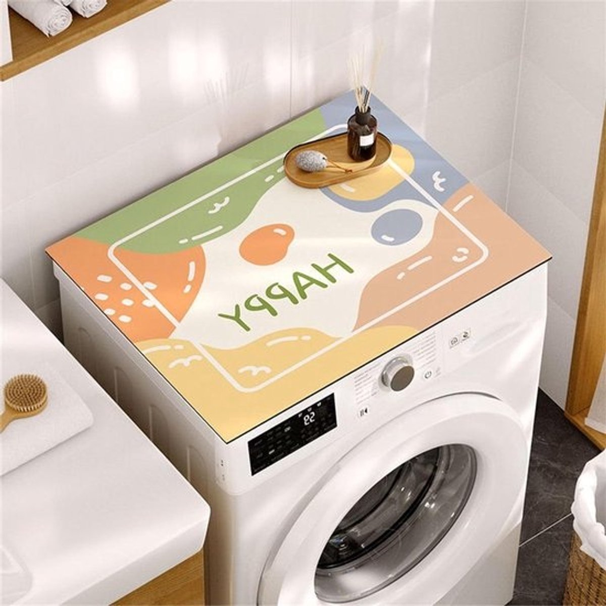 Wasmachine Droger Mat - Apparaat Beschermhoes - Apparaten Beschermen - Antislip Rubberen Basis - 40x50cm - F