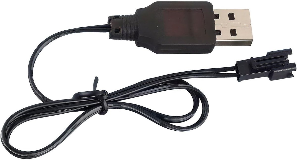 USB Oplaadkabel 3.7V met SM-2P Plug voor RC Drones, Speelgoedauto's en Afstandsbediende Speelgoedjes