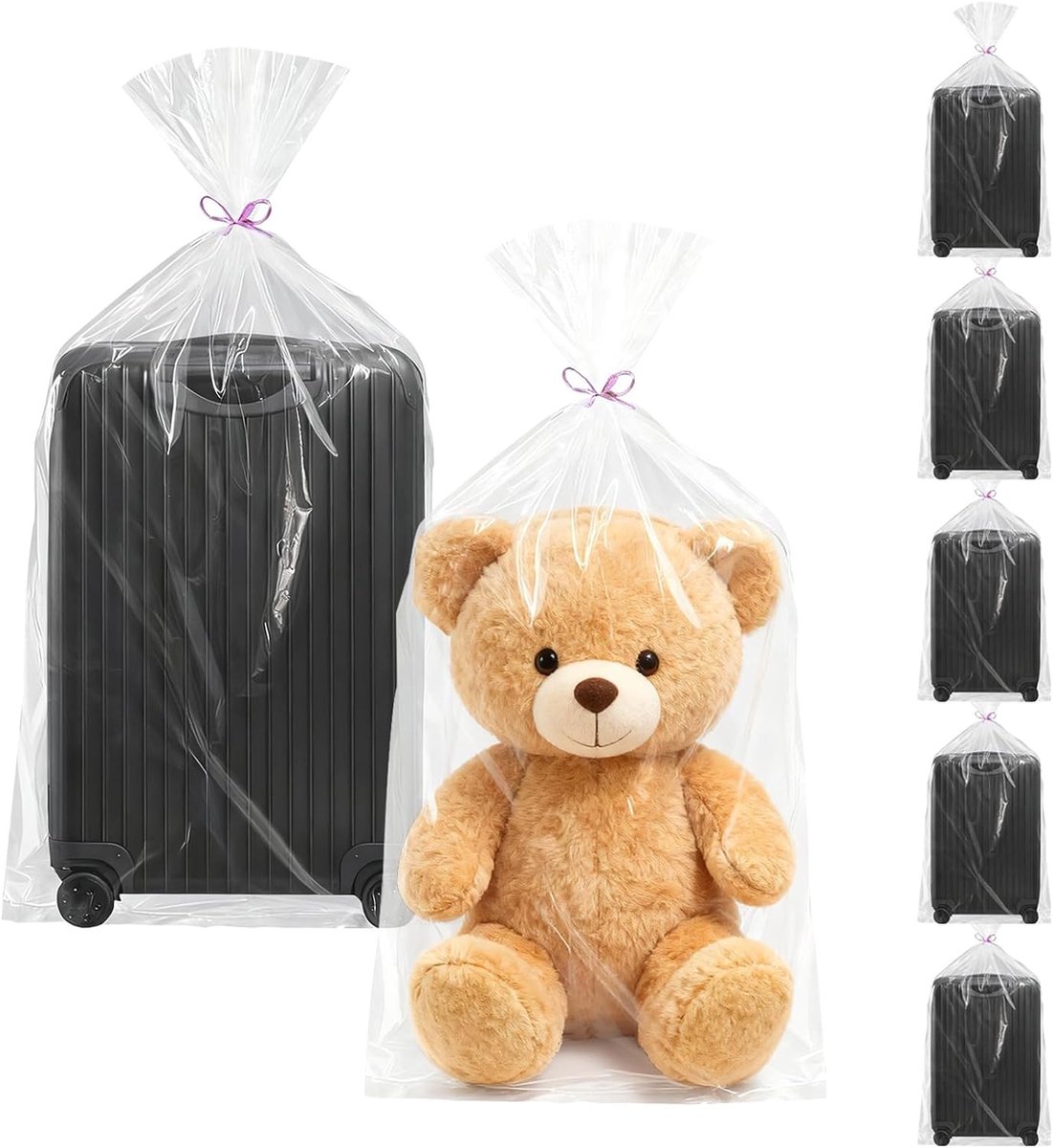 Grote transparante opbergzakken 90x120 cm - 5 stuks voor dekbedden, bagage en kleding