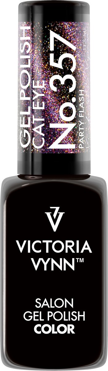 Victoria Vynn – Salon Gelpolish 357 Cat Eye Party Flash - glitter metallic paars - gel polish - gellak - nagels - nagelverzorging - nagelstyliste - uv / led - nagelstylist - callance