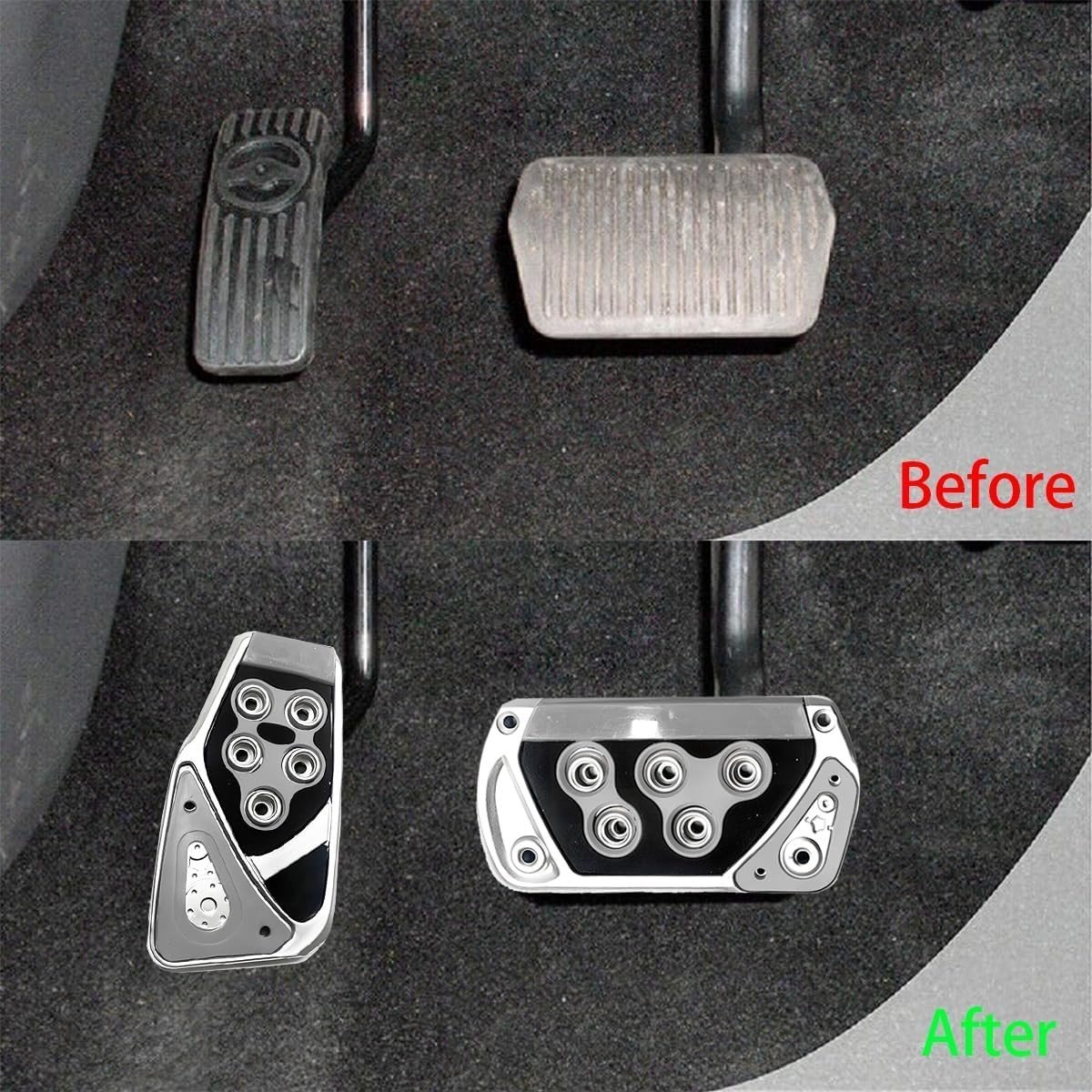 2 Stuks Auto Pedalen Pad Covers, Antislip Versnelling Rem Throttle, Universele Steun voor Accelerator en Rem Pedalen (Grijs)