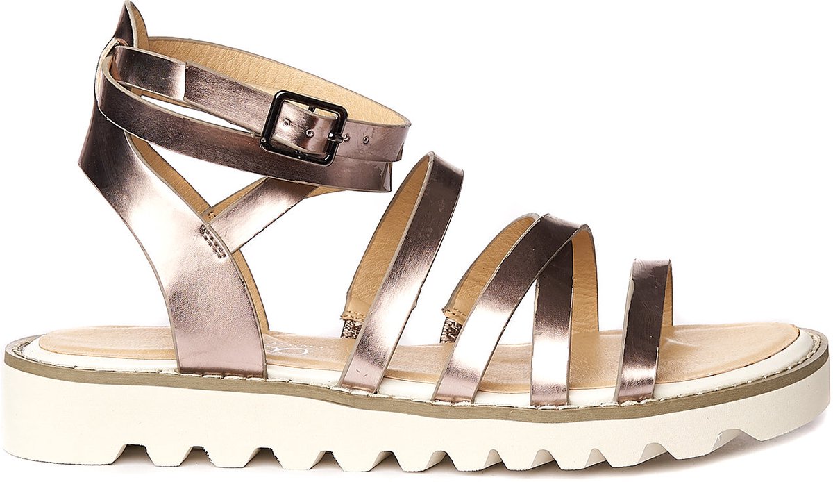 Zilveren sandalen 40 Grijs