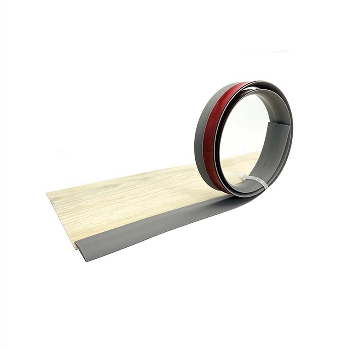 Vloerovergangsstrip Zelfklevend - PVC Drempelafdekking Grijs 5 m