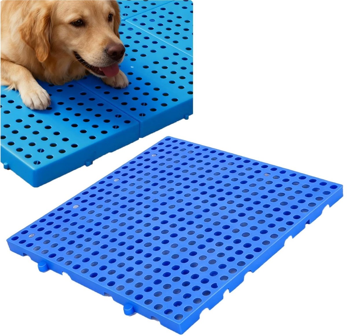 30 mm Verhoogde Kunststof Roostermat - Met Clips Voor Kennels