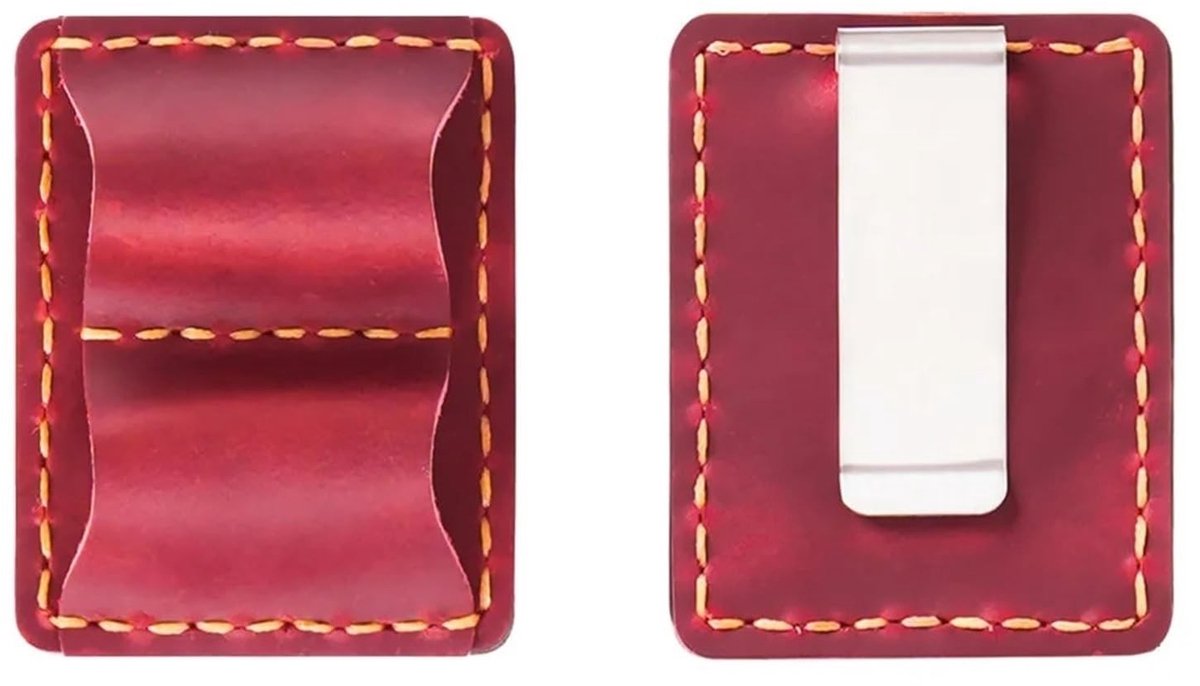 Penhouder voor Notebook - Echt Leer - Rood - 16 Stuks