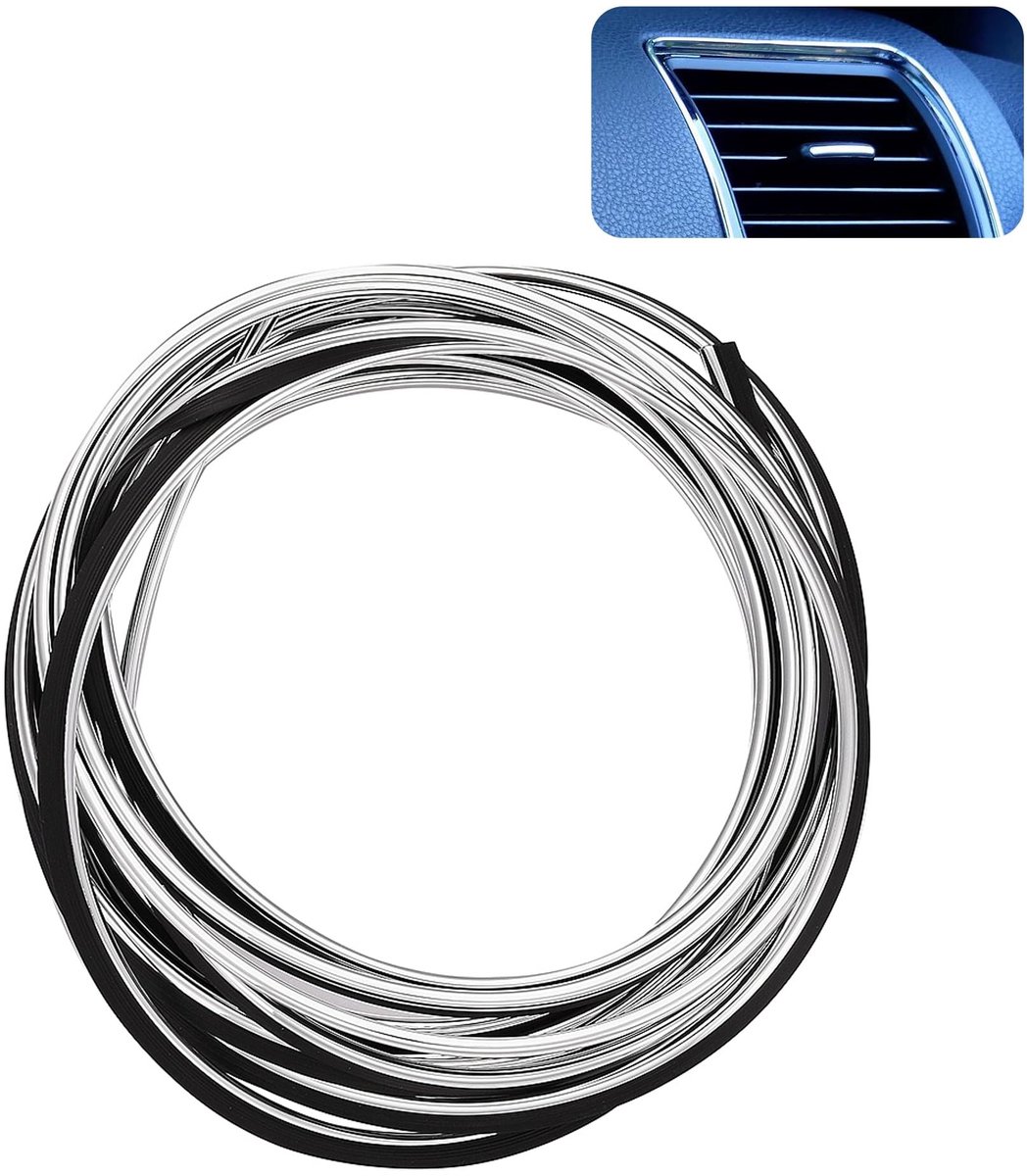 Flexibele Trim voor Auto Interieur en Exterieur - Helder Zilver