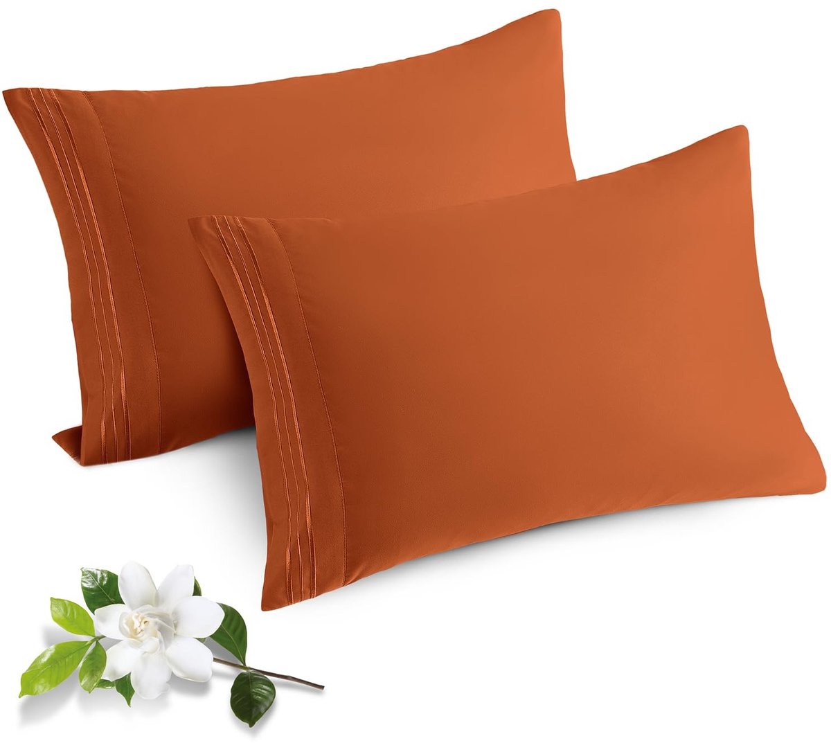 Set van 2 Microfiber Kussenslopen - Burnt Orange