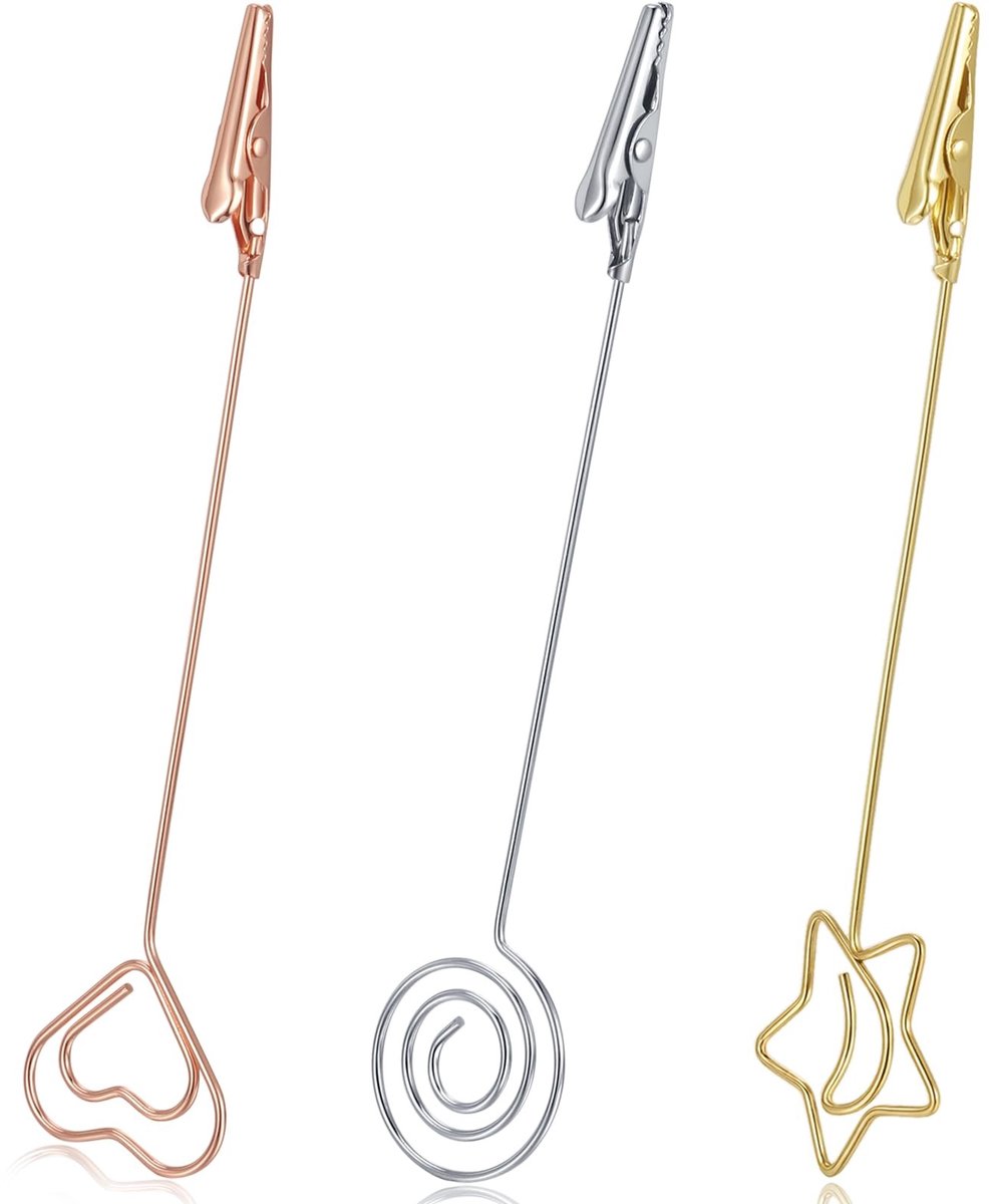 3 Stuks Multifunctionele Clips voor Gewrichten - Decoratieve Houders in Zilver, Goud en Roségoud