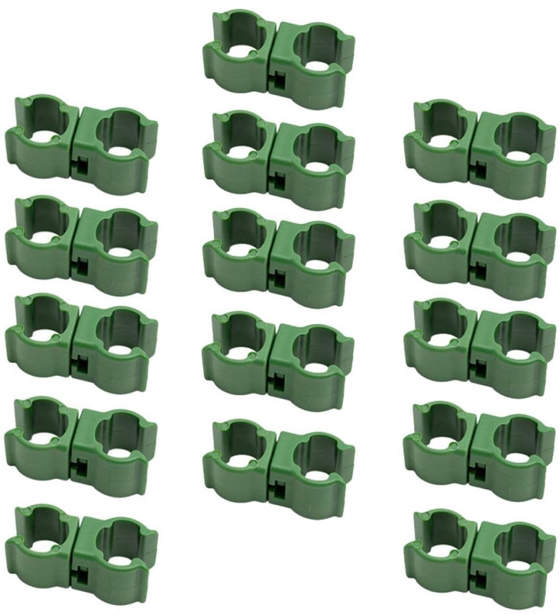 50 Plantensteunclips - Groen Kunststof