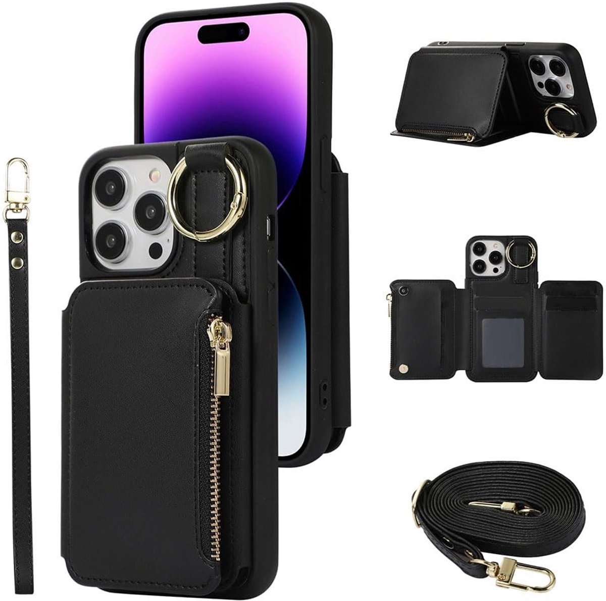 Beschermhoes voor iPhone 16/Pro - Leren design