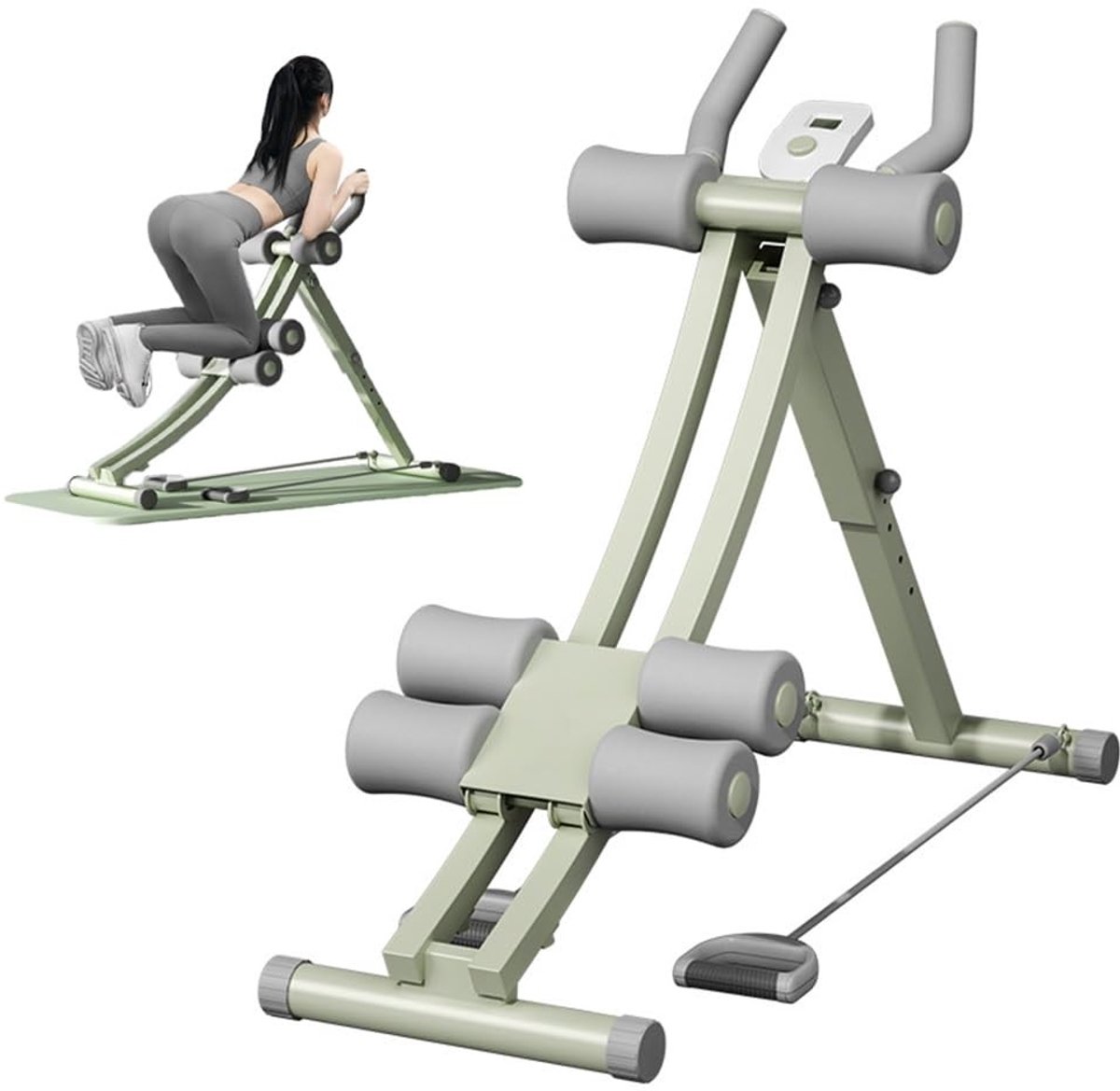 Ab Trainer met Weerstandsbanden en LCD Display - Verstelbaar en Opvouwbaar