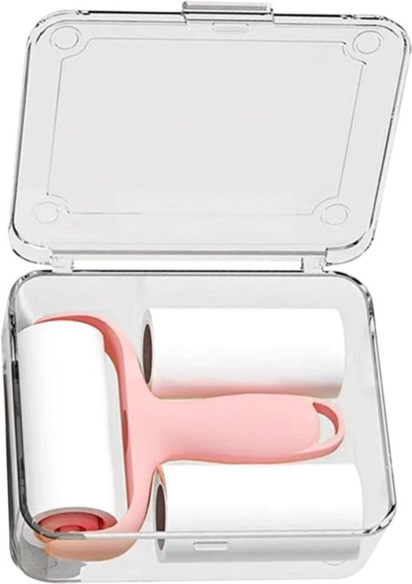 Mini Pluisroller - Reis Plakroller - Kleding Reinigen - Compact Reisformaat - 98 cm - Roze
