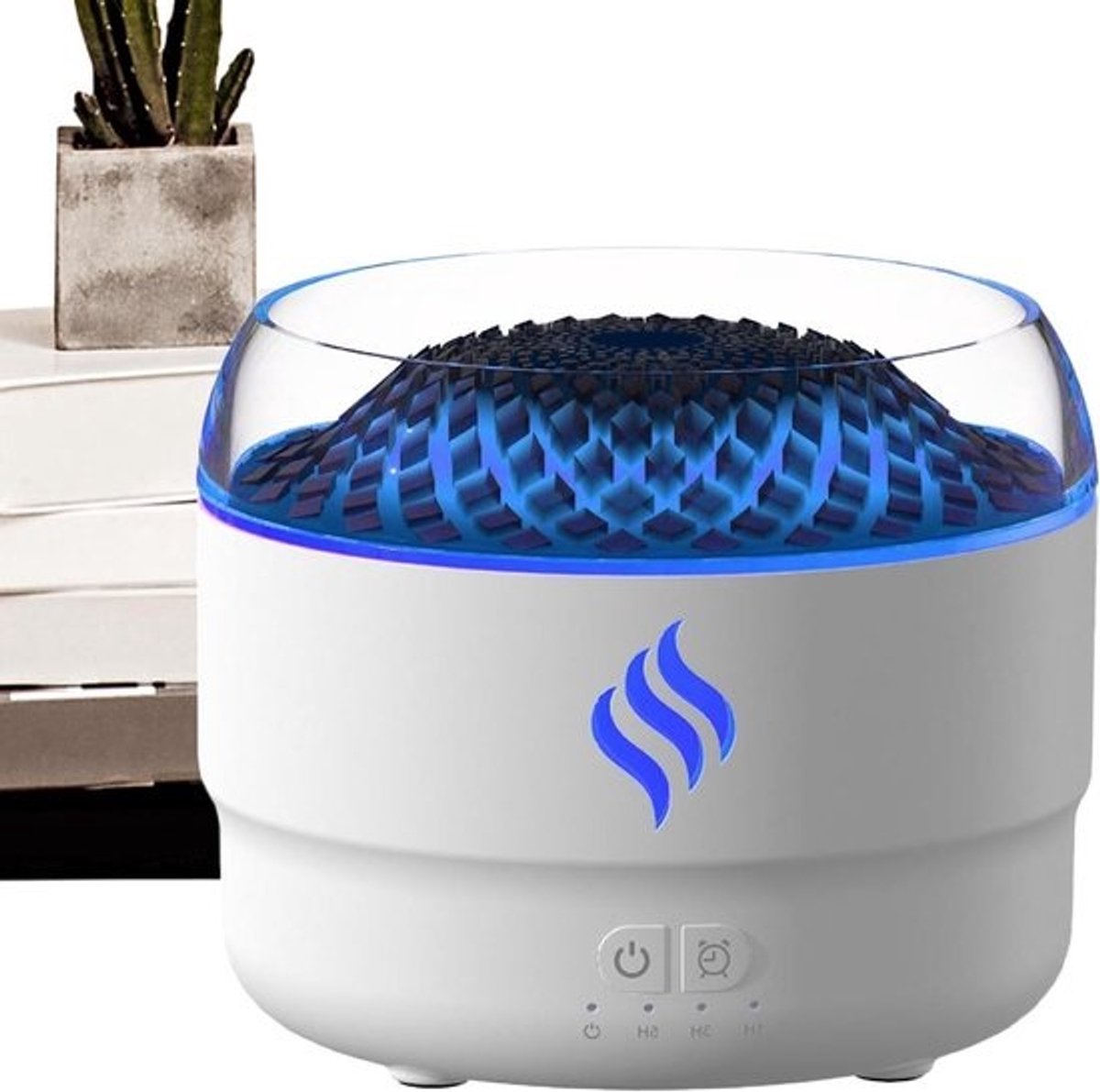 Luchtbevochtiger Kamer - Vernevelaar Diffuser - Ontspannen Sfeer - Stille Ultrasone Werking - 12 x 14 x 12 cm - Wit